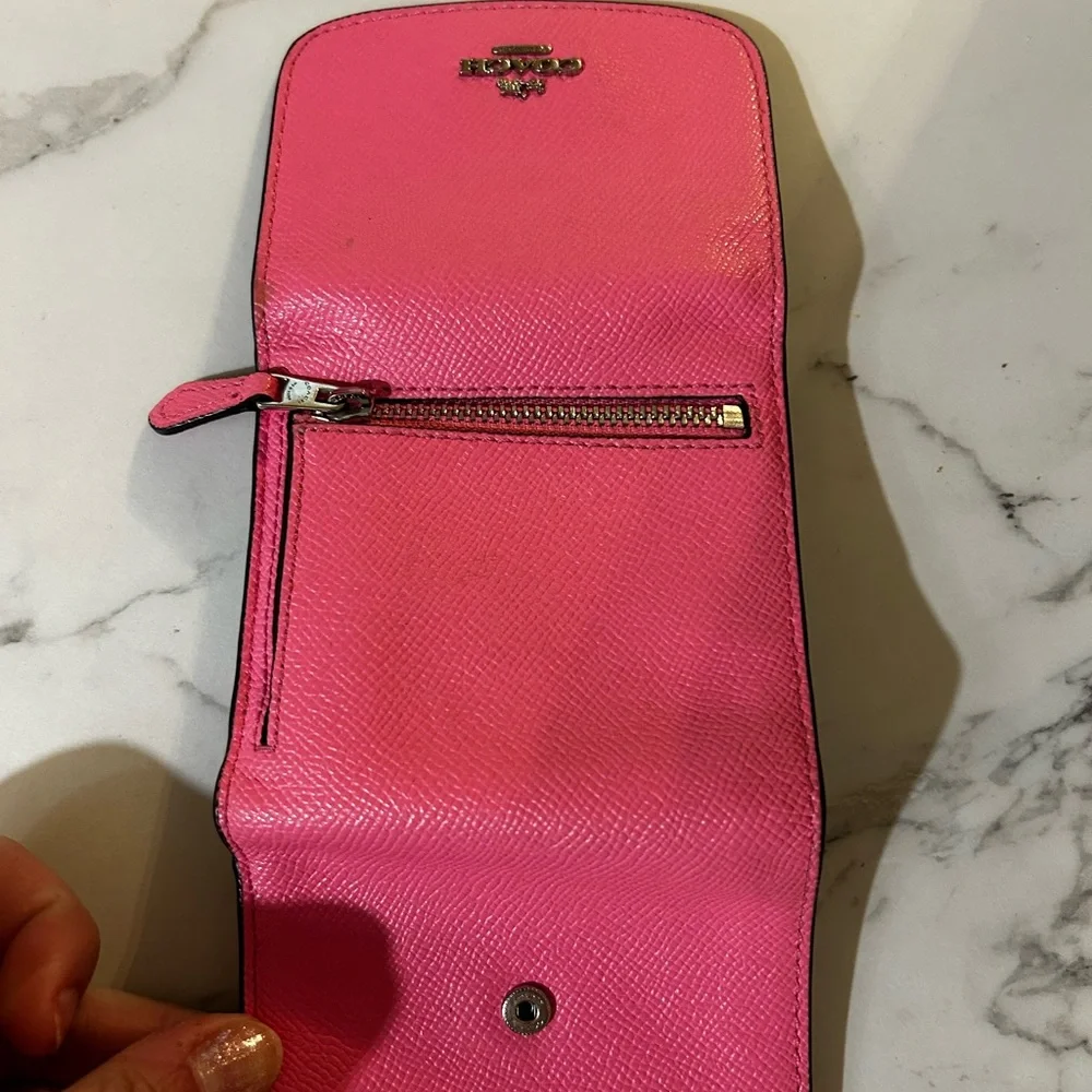 Coach Pink Trifold Wallet - Picture 2 of 5